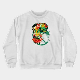 Vibrant Mystic Water Dragon Graphic Crewneck Sweatshirt